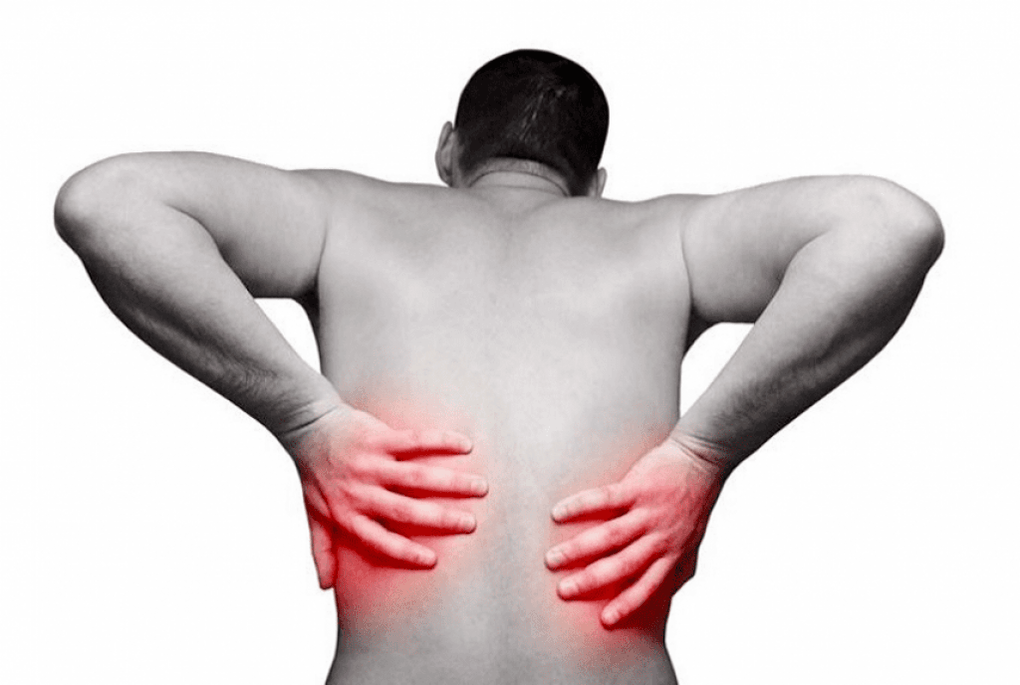 dor nas costas devido à osteocondrose